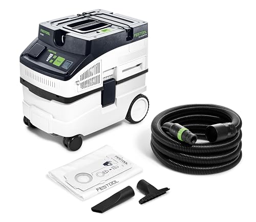 Festool 578441 CT 15 Dust Extractor – HEPA Filter, Automatic Tool Start, High-Power Suction & AutoClean System - Festool