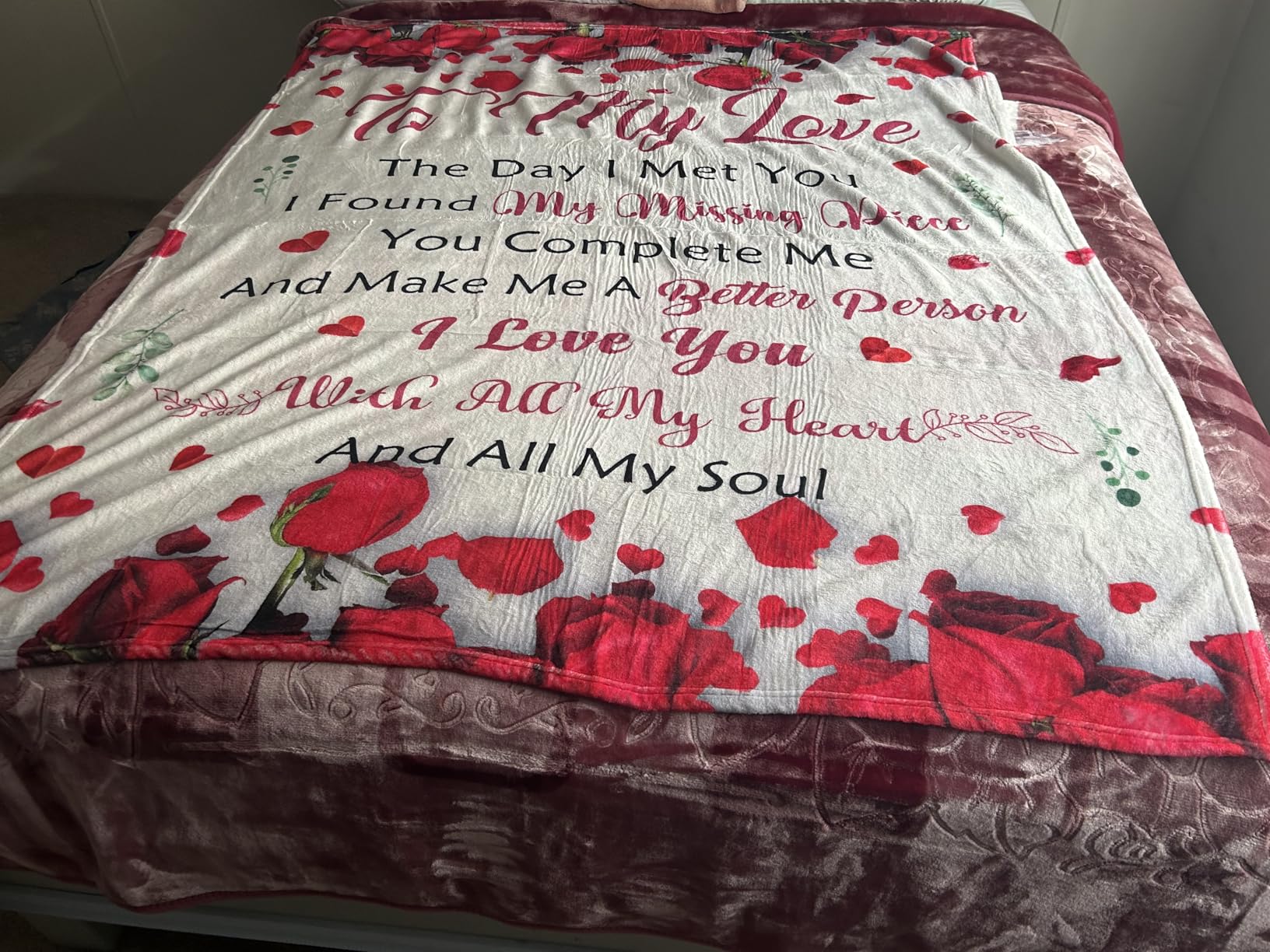 Valentines Day Gifts for Her - Gifts for Her Wife Girlfriend - to My Love Blanket - Anniversary Romantic Gift for Women - I Love You Gift for Her - Wife Girlfriend Birthday Present Ideas - 50
