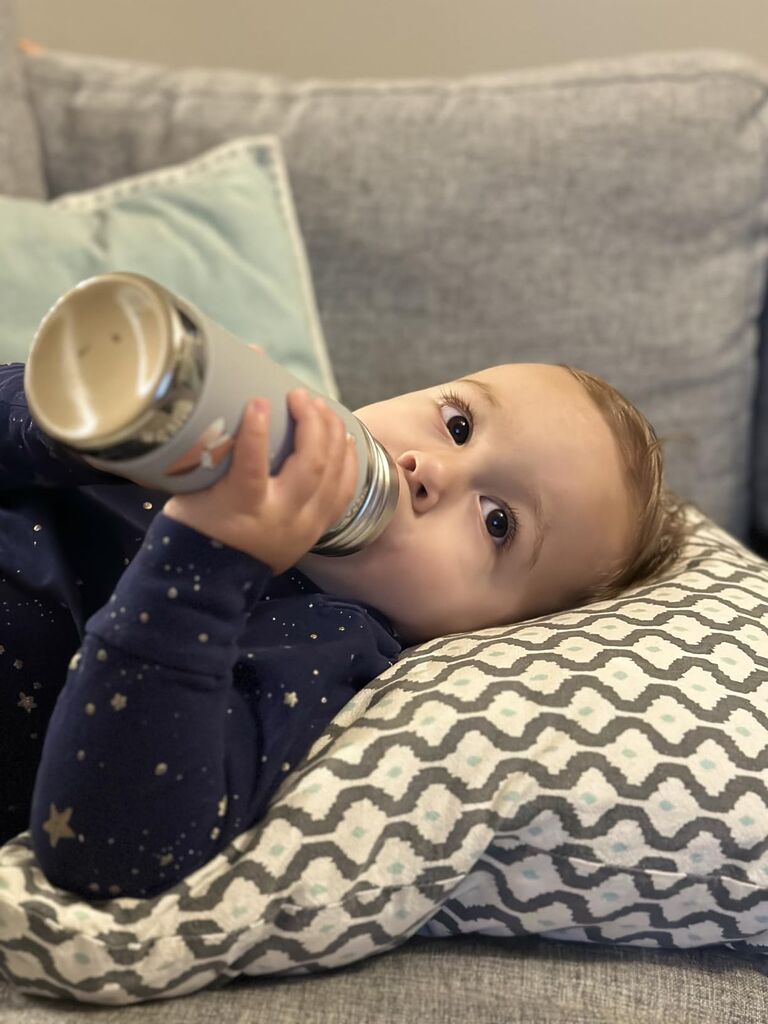 Pura Kiki 9oz/275ml Stainless Steel Infant Bottle w/Sleeve, Anti-Colic, 100% Plastic-Free, MadeSafe Certified, Medical-Grade Silicone, Medium-Flow Nipple, for Babies 3 Months & Up (Rose) customer photo 2