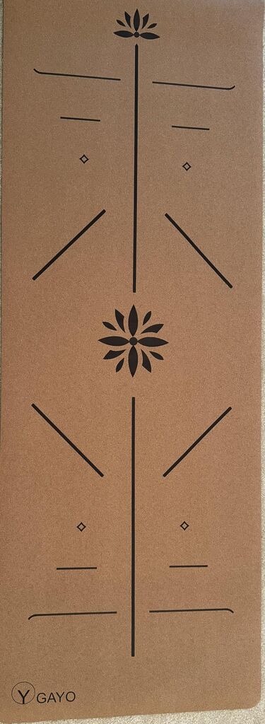 Y O Gayo Premium Yoga Cork Mat | 5mm Thick Natural Tree Rubber Base and Bigger Mat for Extra Support, Alignment lines for Guidance | Non-Slip, Sustainable, Your Ultimate Yoga Companion customer photo 2