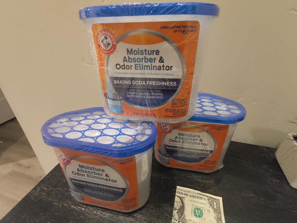 Arm & Hammer Fragrance Free Refillable Moisture Absorber and Odor Eliminator 14 oz. Tub customer photo 1
