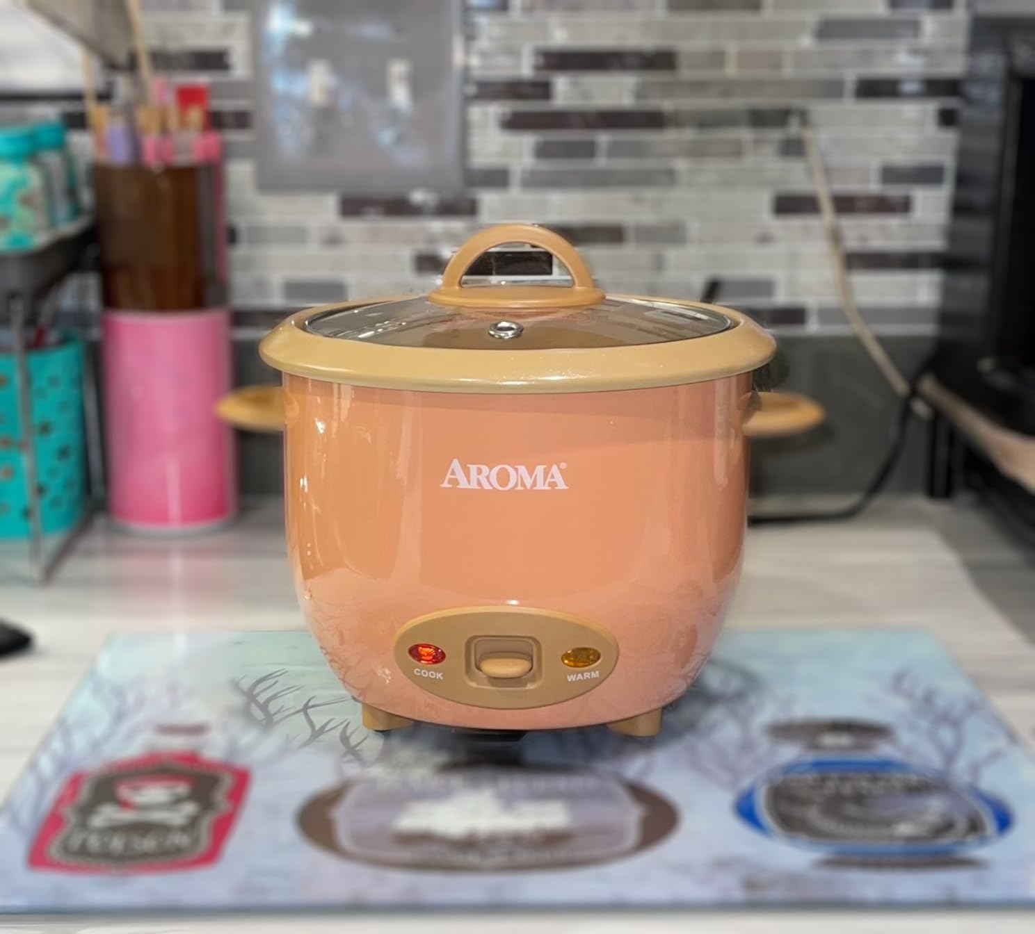 AROMA 6-Cup (Cooked) One-Touch Pot Style Rice Cooker with CoreCoat PFAS-Free Nonstick Ceramic Surface (1.5 Quarts) customer photo 1