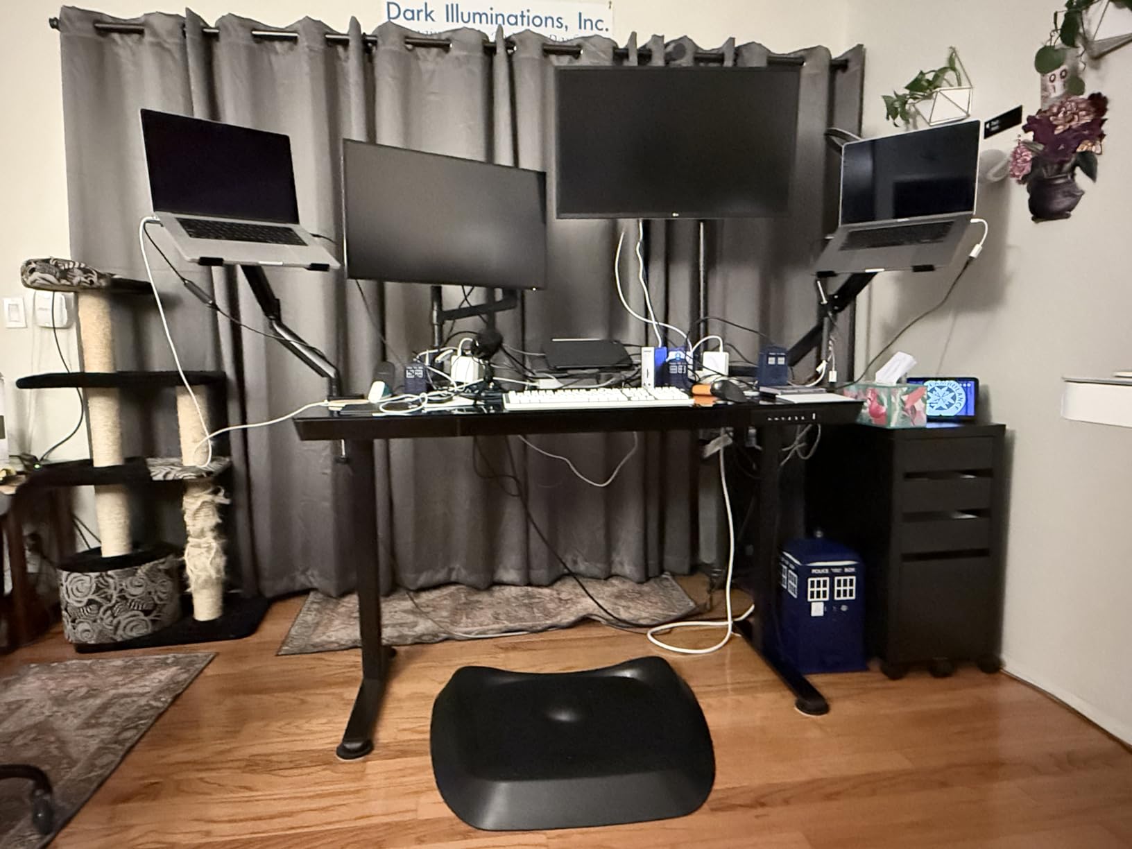 The Standing Desk Mat - Topo by Ergodriven | Premium Not-Flat Anti-Fatigue Standing Desk Mat with Calculated Terrain | Ultra-Thick Deluxe Comfort Foam, Durable, PVC-Free | Obsidian Black customer photo 1