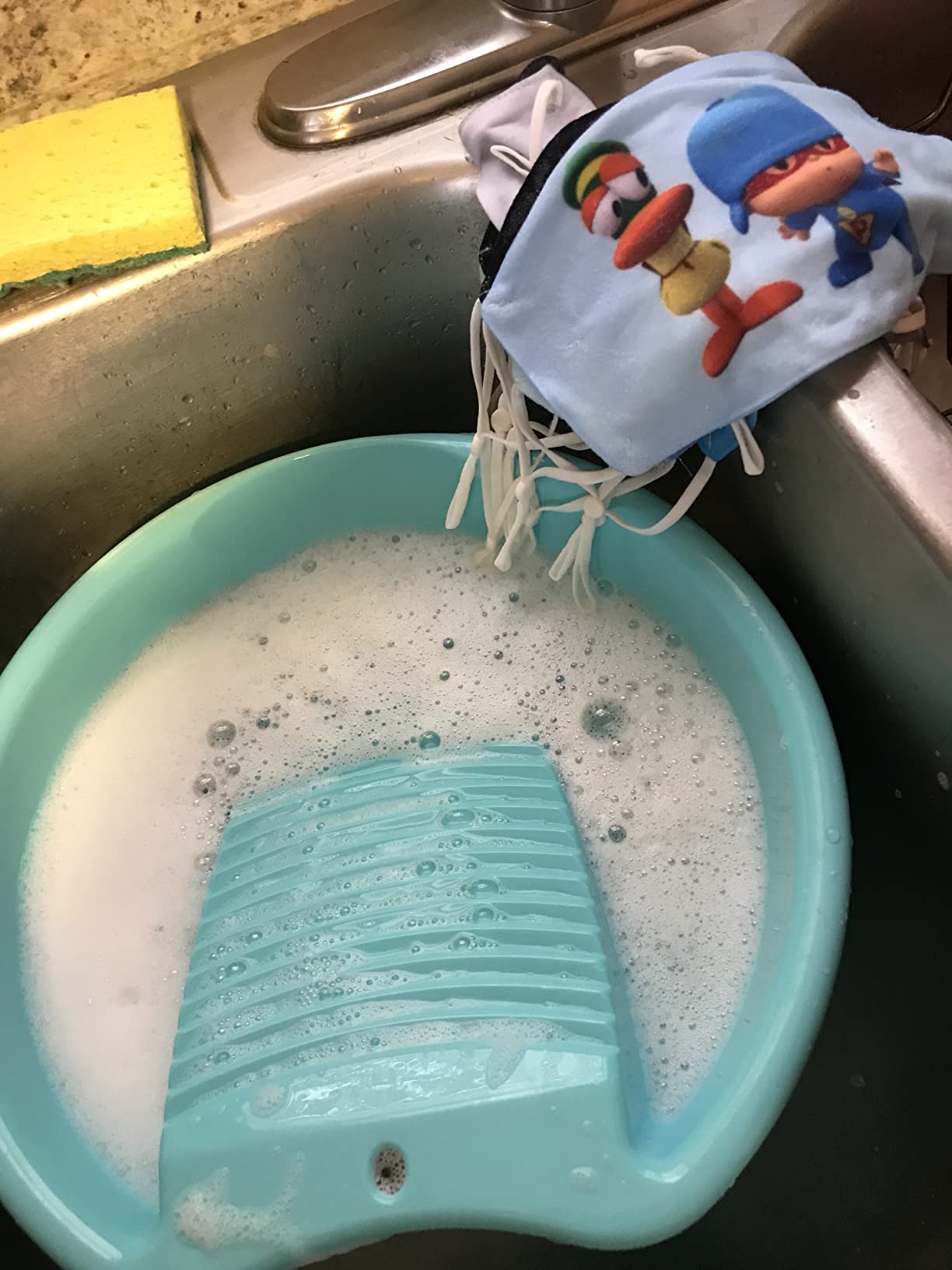Blue Washboard Basin for Hand Washing Clothes and Small Delicate Articles customer photo 1