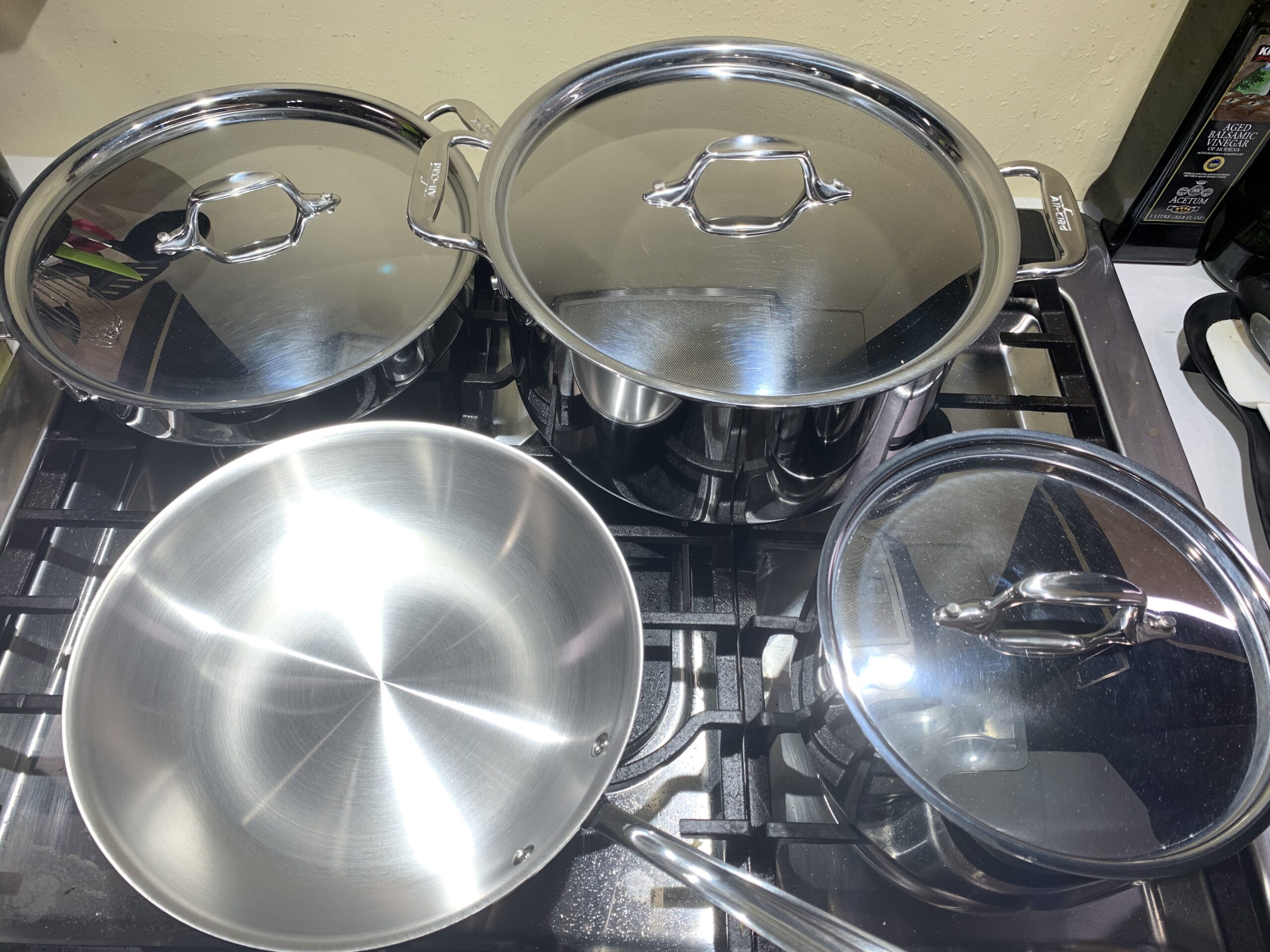 All-Clad D3 Stainless Steel 7 Piece Cookware Set - Made in USA - Includes Frying Pans, Saucepan, Sautépan, Stockpot - Professional Grade - Oven Safe & Induction Compatible customer photo 2