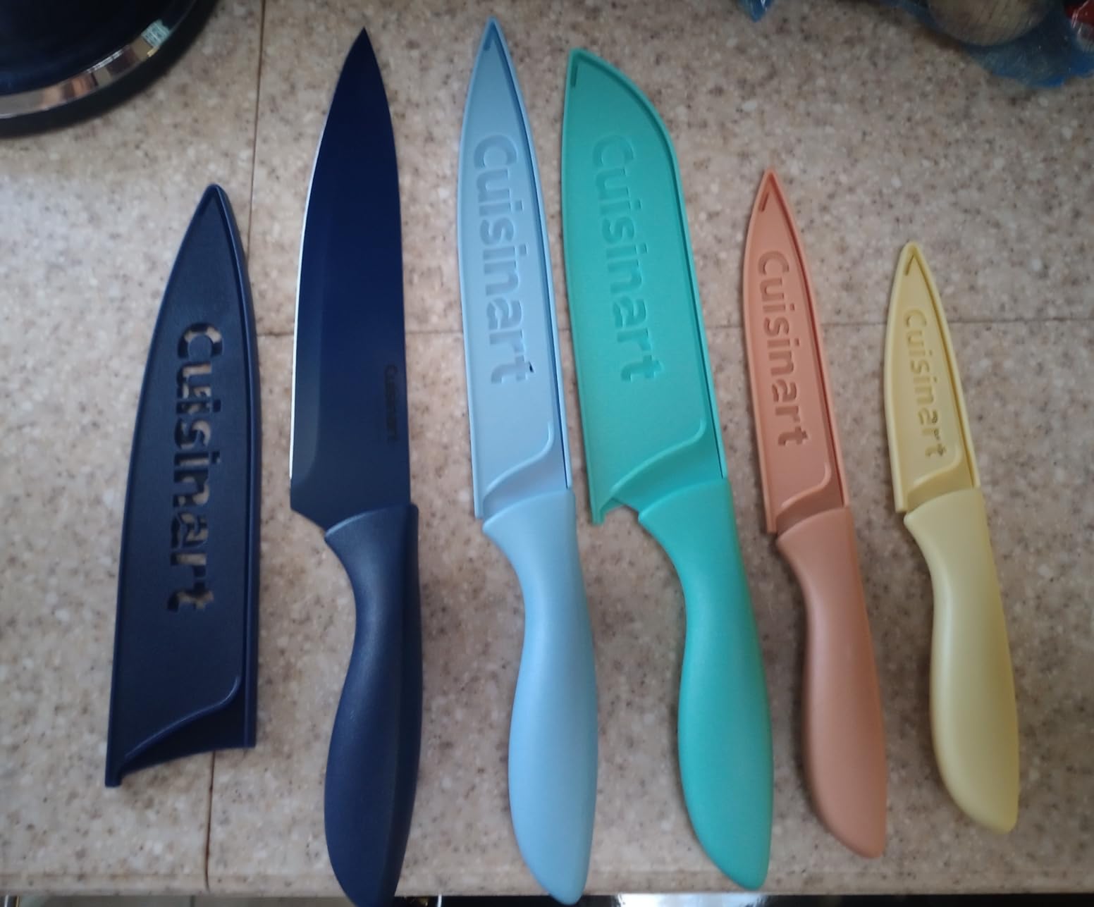 Cuisinart C55-10PCERM Ceramic Coated Knife Set with Blade Guard Sheaths (10-Piece Set) in Dark Pastels customer photo 1