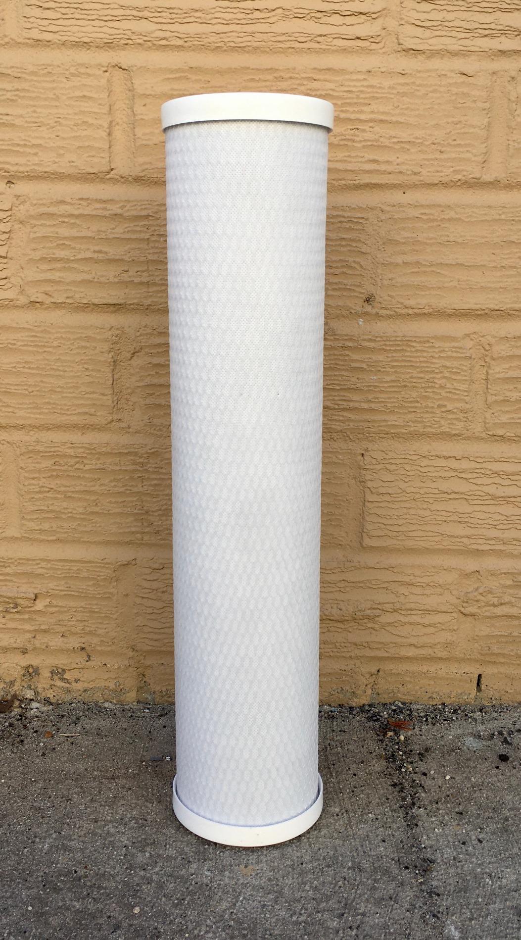 Aquaboon 4.5 x 20 inch Carbon Filter Cartridge - 5 Micron Coconut Shell CTO Big Blue Filter - Whole House Well Water Filtration - Matches DB20P, CTO20BB, Pentek FLOPLUS-20BB, 155312-43 (2 Pack) customer photo 1