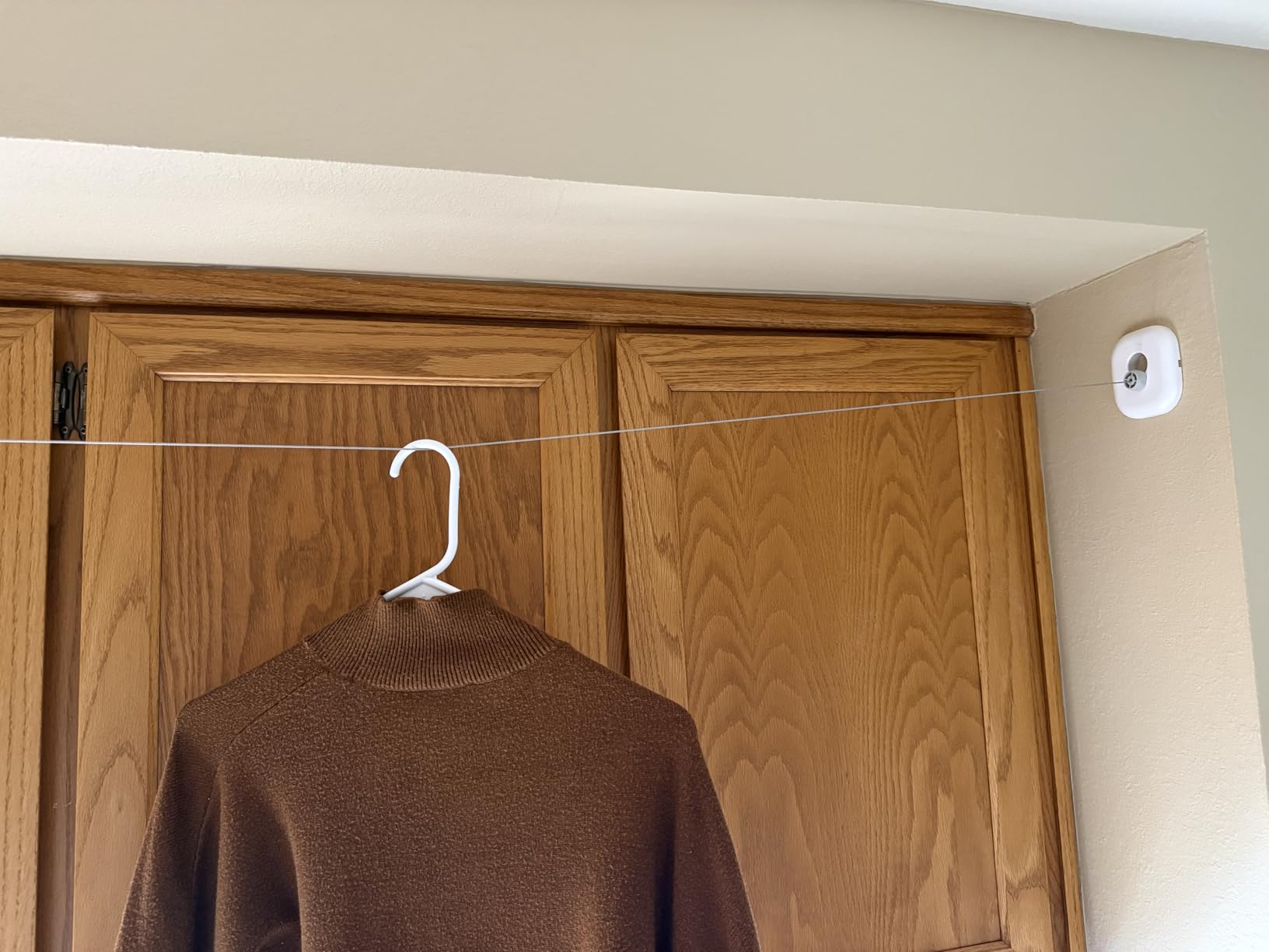 Retractable Clothesline Indoor Outdoor Clothes Line | Heavy Duty Clothes Drying Laundry Line | Wall Mounted Drying Rack Clothing Line customer photo 2