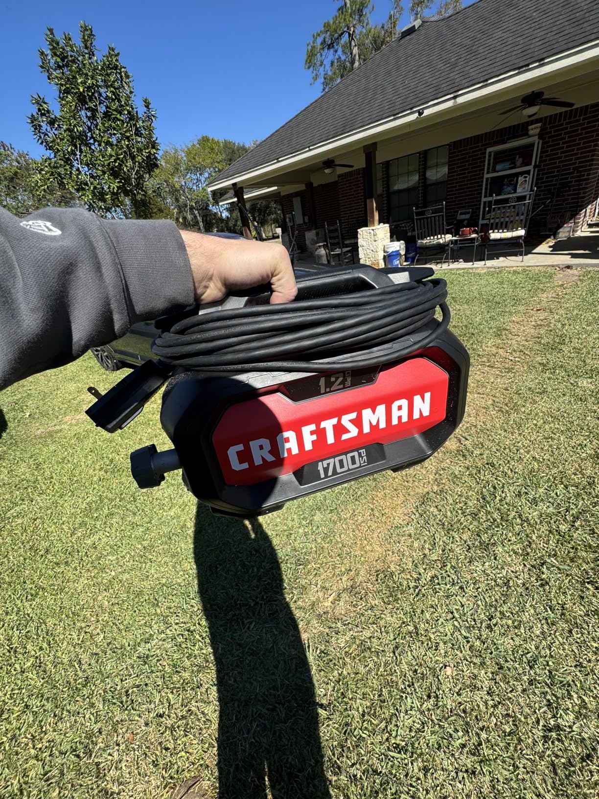 CRAFTSMAN Electric Pressure Washer, Cold Water, Lightweight Corded Power Washer for Cars, Driveways, Patio and Garage, 1700-PSI, 1.2-GPM, Compact (CMEPW1700) customer photo 2