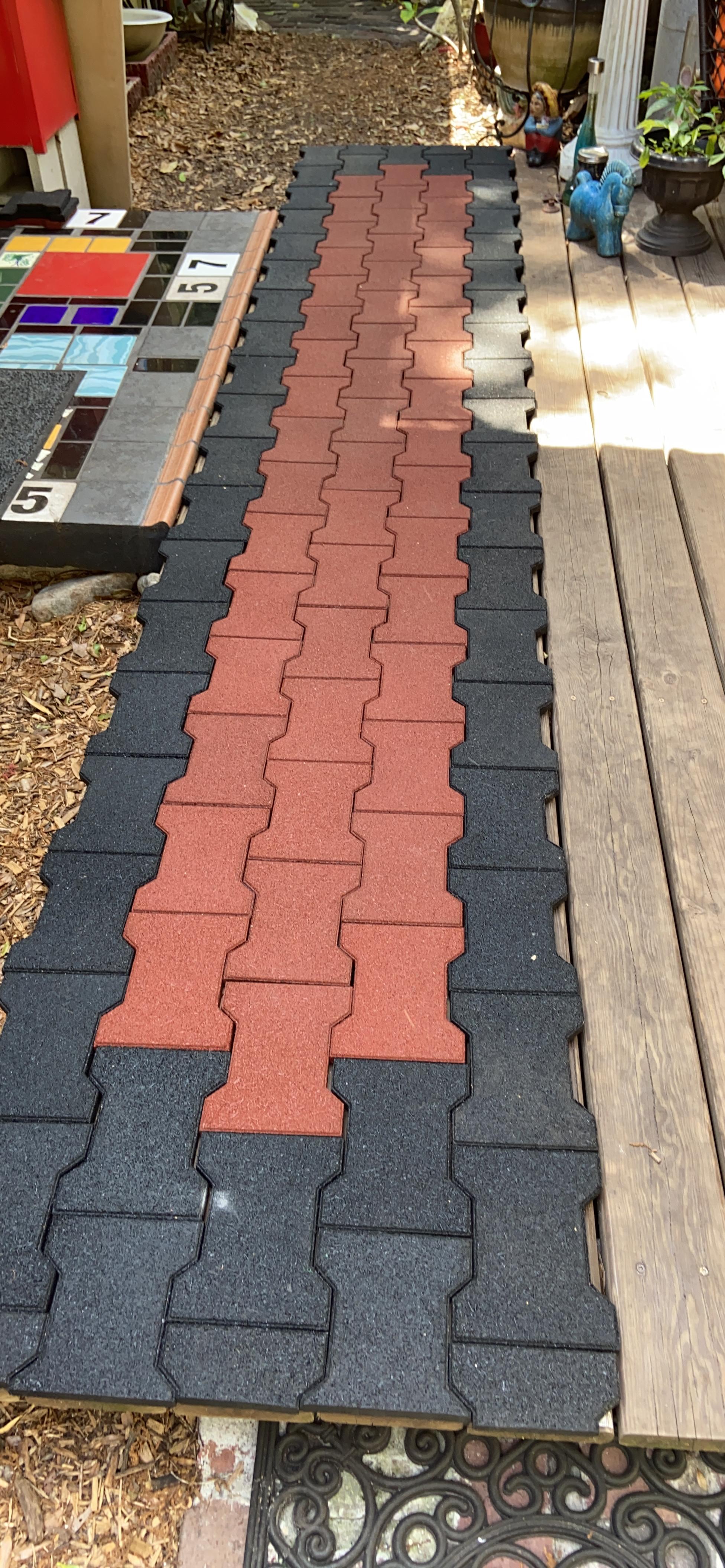 Rubber Garden Pavers 3/4