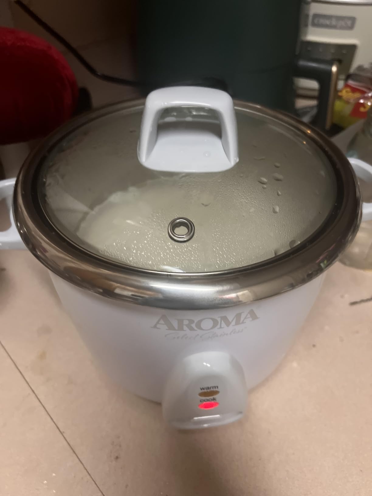 Aroma Housewares 14-Cup (Cooked) / 3Qt. Select Stainless Pot-Style Rice Cooker, & Food Steamer, One-Touch Operation, Automatic Keep Warm Mode, White (ARC-757-1SG) customer photo 2