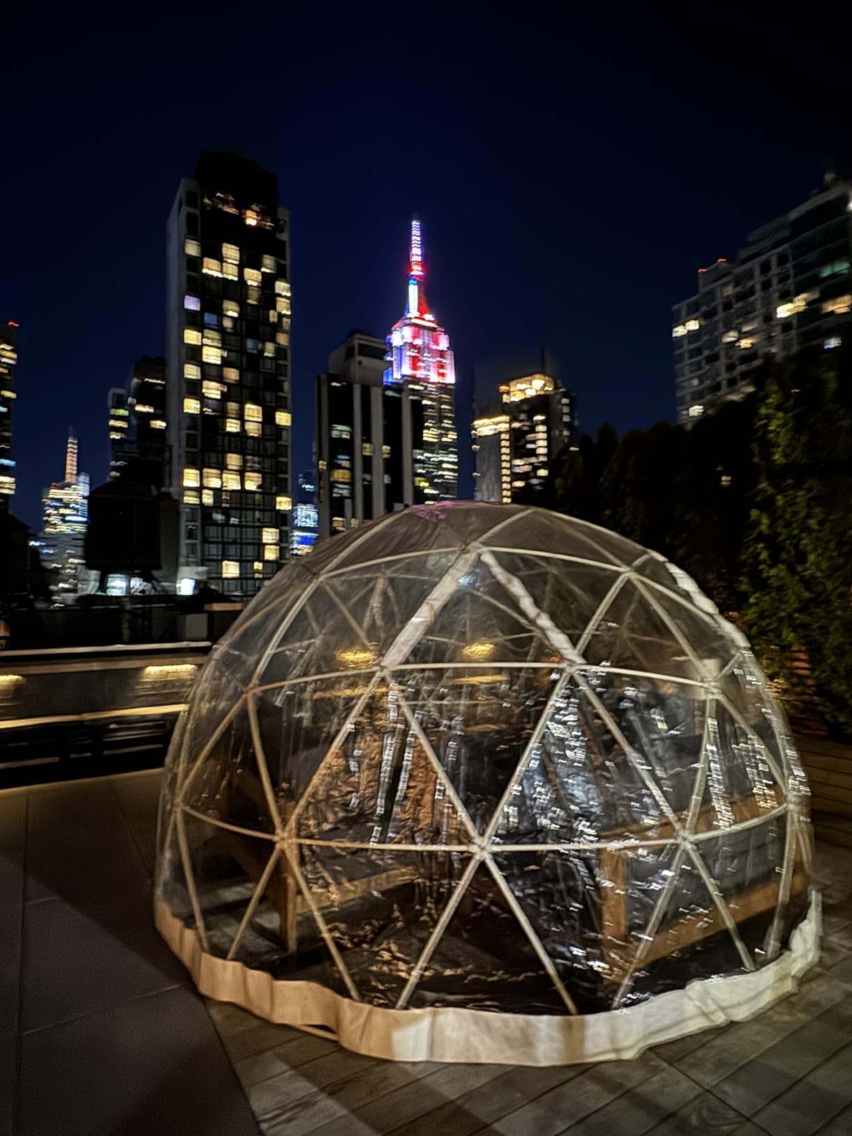 CZGBRO 12FT Garden Dome House, Outdoor Clear Dome Tent Shelter Geodesic Dome 5-7 Person for Backyard Patios, Canopy Gazebos Screen House Room Lean to Greenhouse customer photo 1