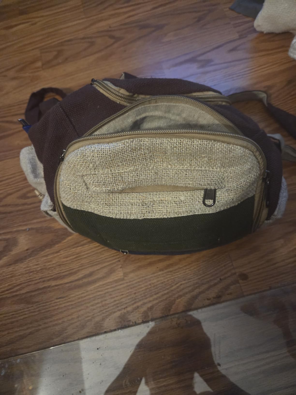 Mini Hemp Backpack Cute Multipocket Functional - Eco Friendly Unisex Rustic Bag Durable by Freakmandu customer photo 1