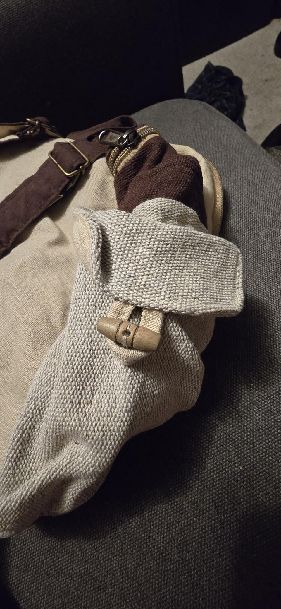 Mini Hemp Backpack Cute Multipocket Functional - Eco Friendly Unisex Rustic Bag Durable by Freakmandu customer photo 2