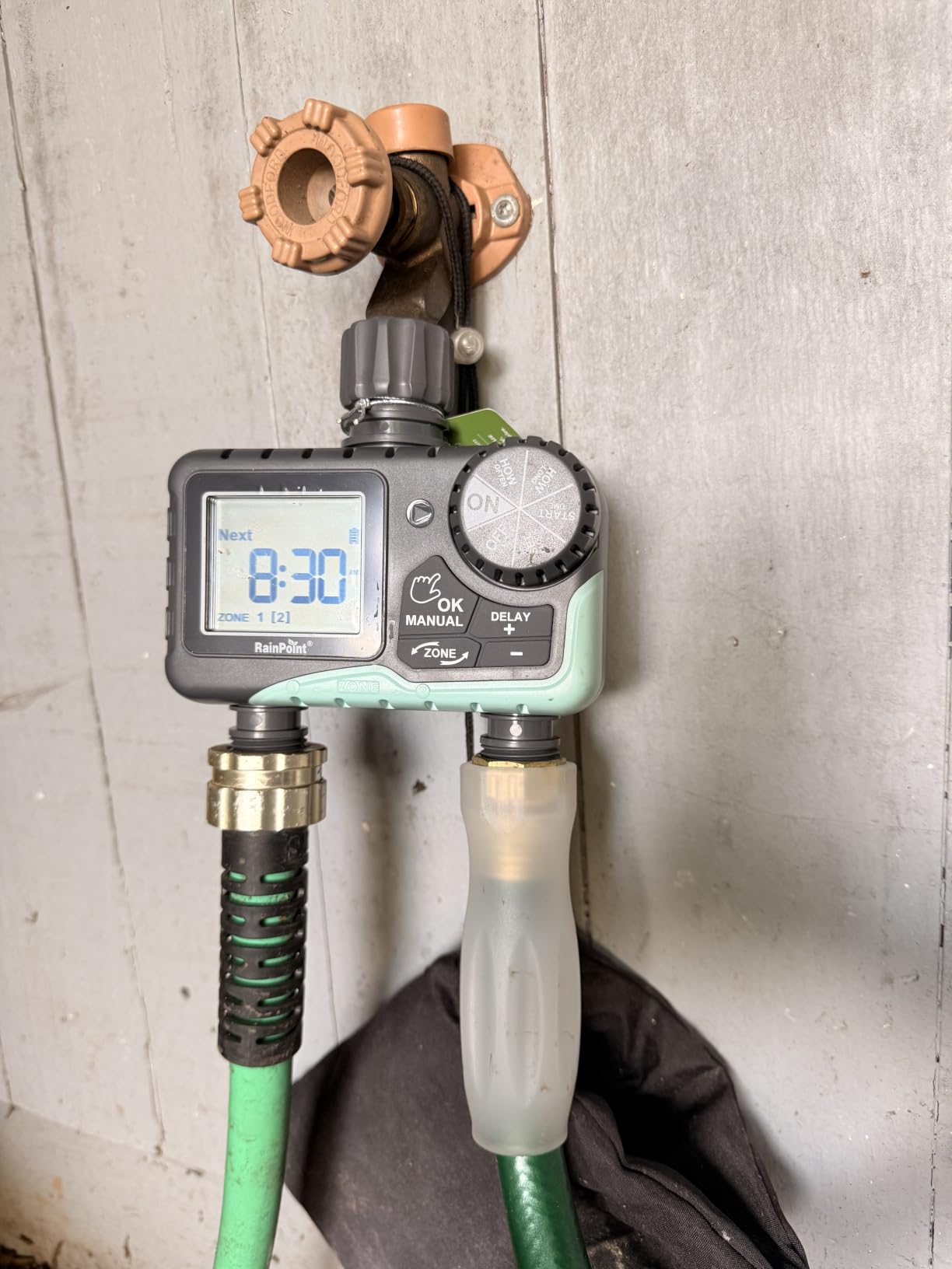 RAINPOINT Water Timer for Garden Hose - 2 Zone Sprinkler Timer with Rain Delay/Manual Watering/Automatic Irrigation for Yard Lawn customer photo 2