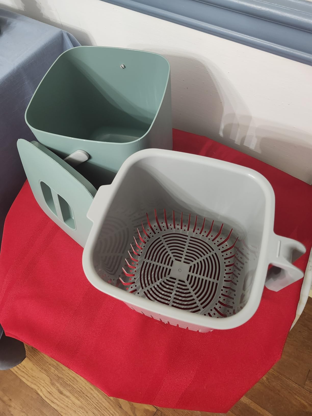 Blue Ginkgo Kitchen Compost Bin, 5L Countertop Compost Bin, Green | Odor-Tight. Filter-Free. Dishwasher Safe. customer photo 2