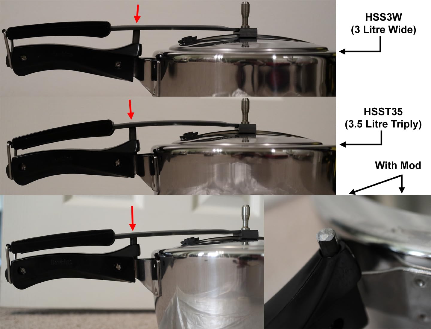 Hawkins 3.5 Litre Triply Stainless Steel Pressure Cooker, Inner Lid Cooker, Silver (HSST35) customer photo 1