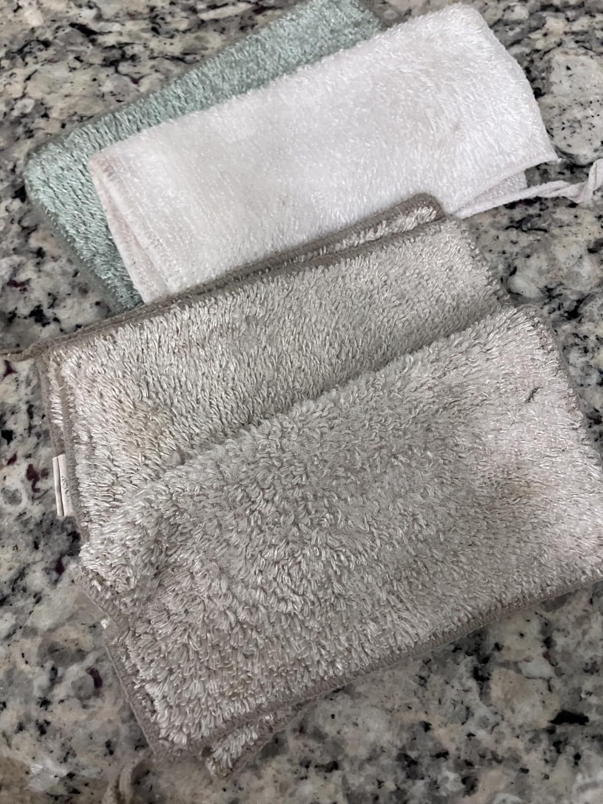 Dishcloths Kitchen Dishrag Cleaning Scrub Reusable 6pk 6x7in | Bamboo-Rayon, Absorbent, Scrub-Non-Scratch, Washable, Durable, Fast-Drying, Multi-Surface, Hand-Sized, Household Cleaning customer photo 1