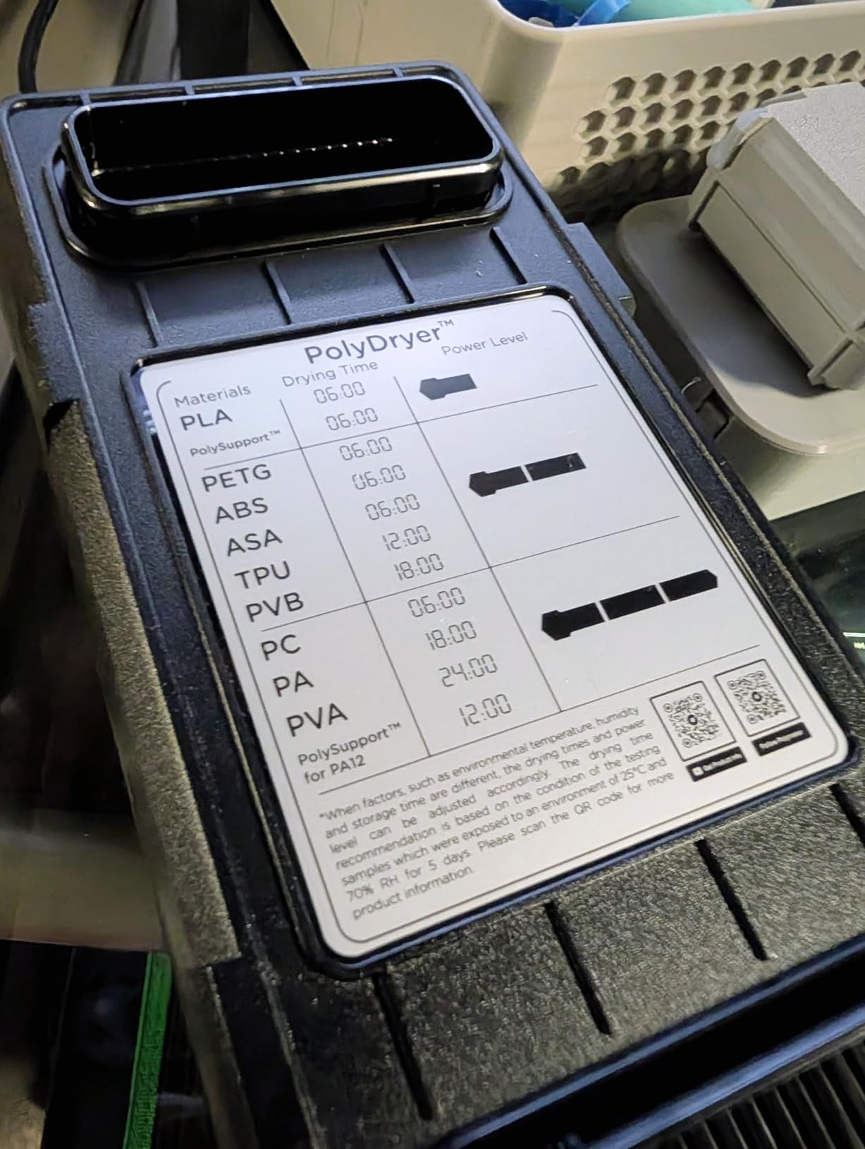 Polymaker 3D Printing Filament Dryer and Storage Box - PolyDryer and PolyDryer Box for Filament Drying and Sealing with Heat Control, Compatible with PA Nylon, PLA, PVB, PETG, ABS, TPU 1.75mm 2.85mm customer photo 1