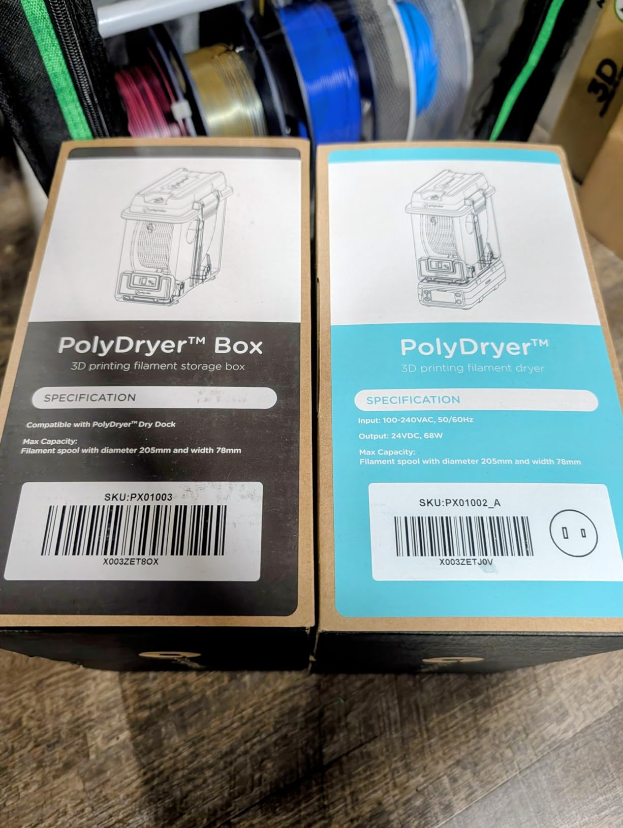 Polymaker 3D Printing Filament Dryer and Storage Box - PolyDryer and PolyDryer Box for Filament Drying and Sealing with Heat Control, Compatible with PA Nylon, PLA, PVB, PETG, ABS, TPU 1.75mm 2.85mm customer photo 2