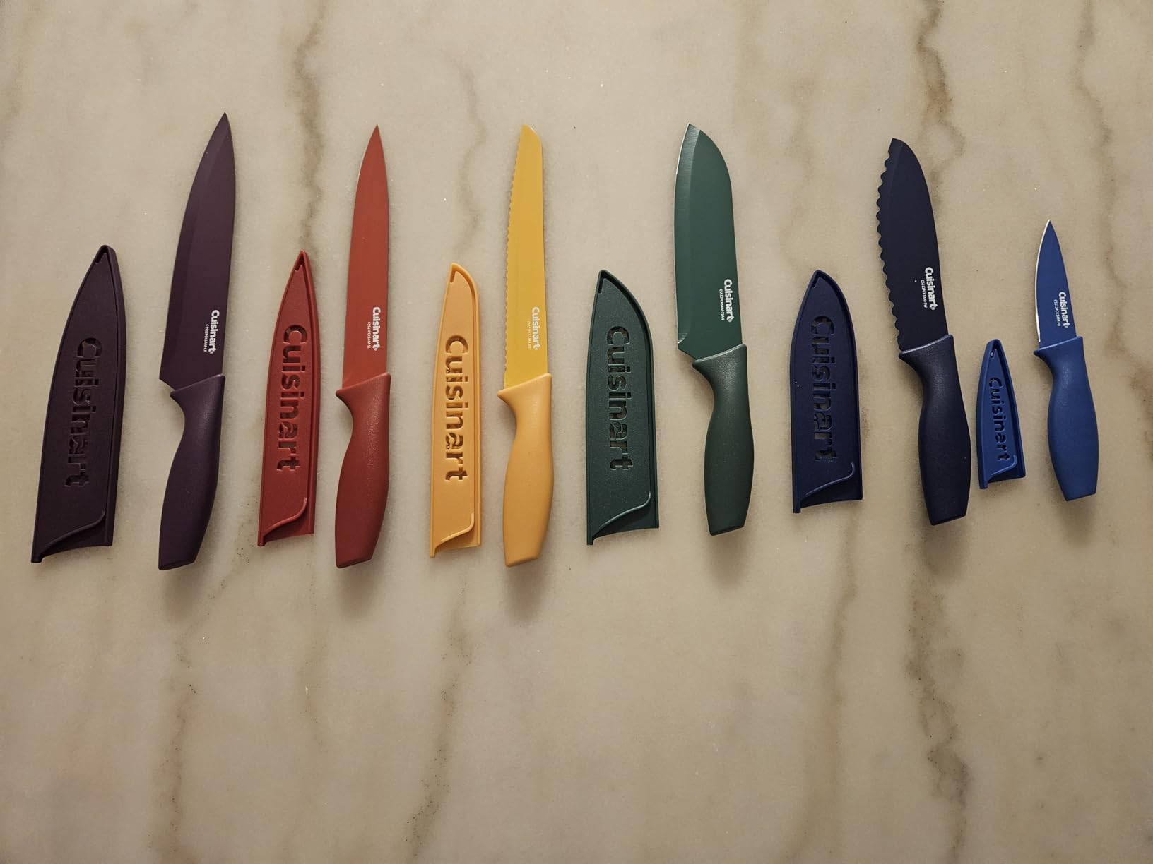 Cuisinart Knife Set, 12pc Ceramic Coated Knife Set with 6 Blades & 6 Blade Guards, Lightweight, Stainless Steel, Durable & Dishwasher Safe (Black) customer photo 1