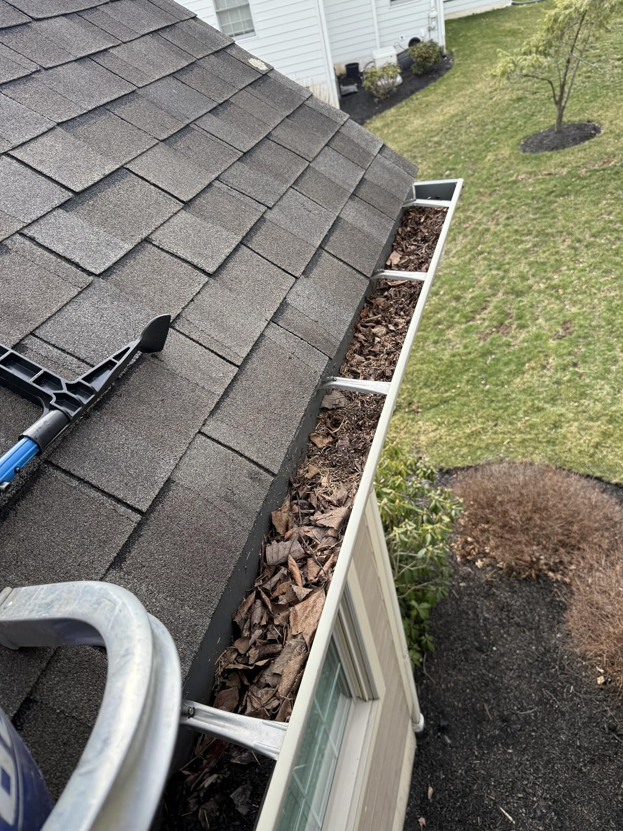 Gutter Cleaning Tool with Threaded Design to Attach to Standard Poles, Gutter Cleaning Spoon and Scoop with Hook to Clean Leaves and Debris Under Gutter Hangers, Multi-Use Tool- Made in USA customer photo 1