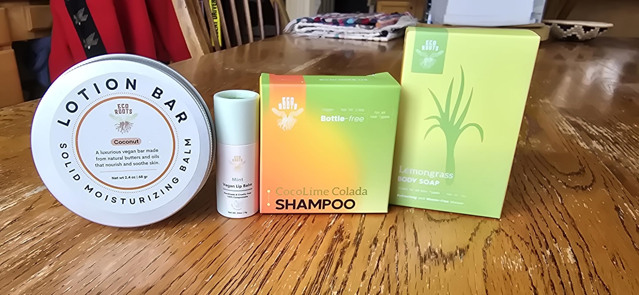 ECO ROOTS Coconut Solid Lotion Bar - Vegan Body Moisturizer in Reusable Tin (Unscented) customer photo 1