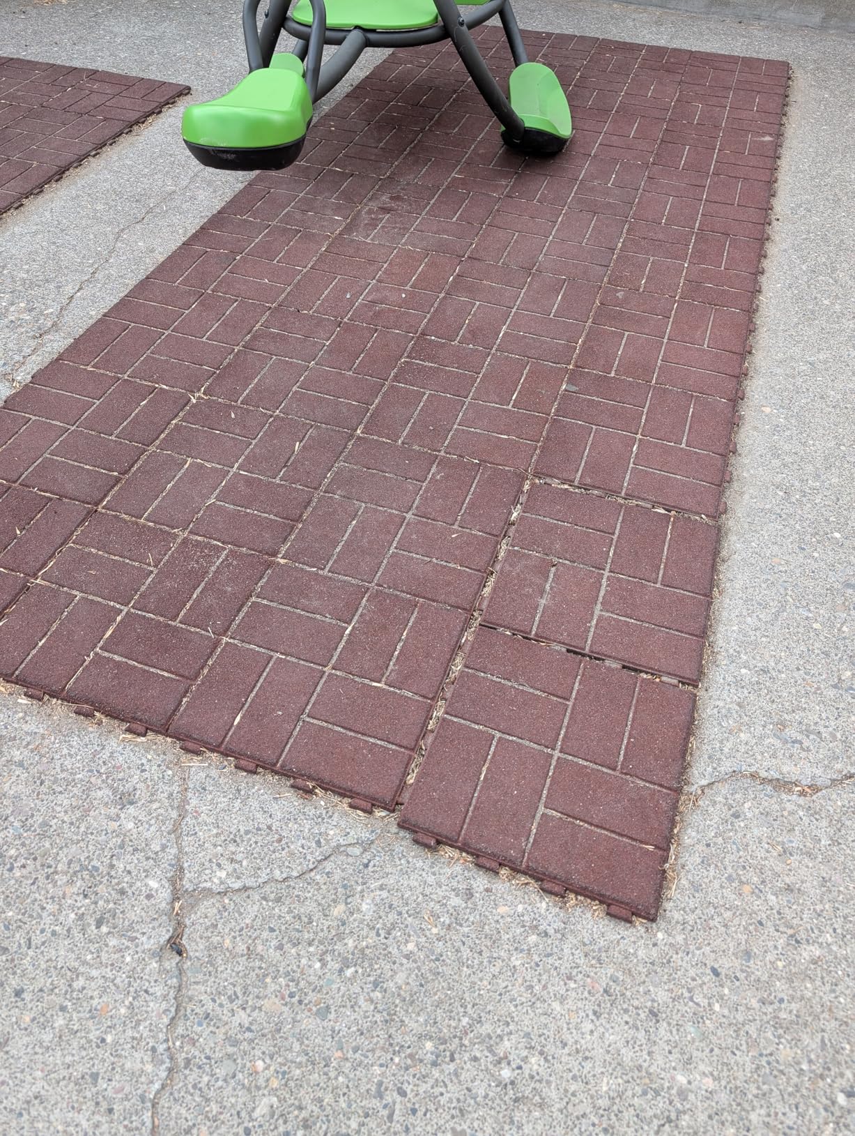 Brick Rubber Interlocking Tiles | 16 X 16 | Easy Install for Indoor and Outdoor Use (Dark Gray, 20 Tiles) customer photo 1