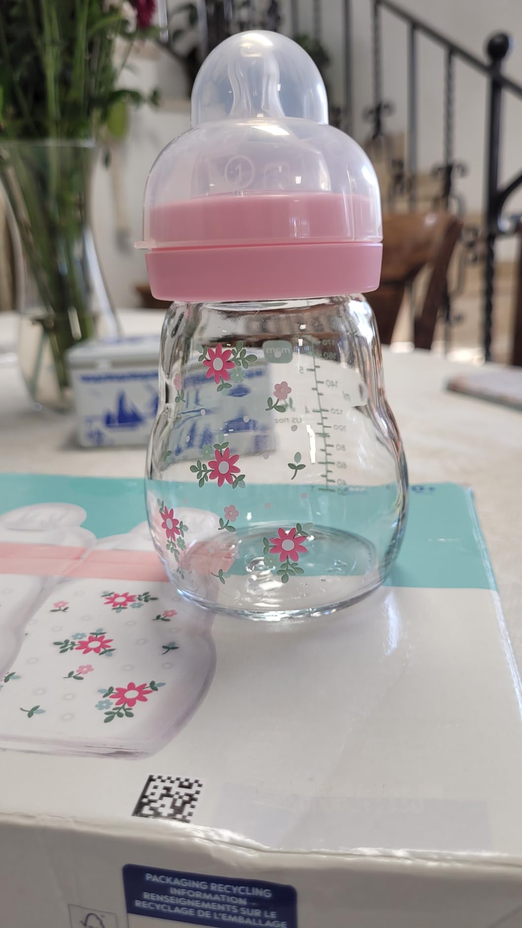 MAM 9oz Pure Glass Feel Good Anti-Colic 2+ Months Baby Bottle, 3 Pk, Unisex | Medium Flow Skin Soft Silicone Nipple, Easy Clean, BPA Free, Easy Switch Between Breast & Bottle, Made In Europe customer photo 2