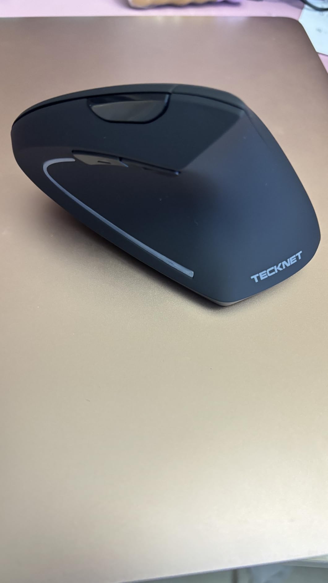 TECKNET Ergonomic Mouse, Wireless Bluetooth Vertical Mouse, 4800 DPI Optical Tracking, 6 Adjustable DPI, Quiet Clicks, 2.4GHz with USB A Receiver, 12 Months Battery, 6 Buttons, Wide Compatibility customer photo 2
