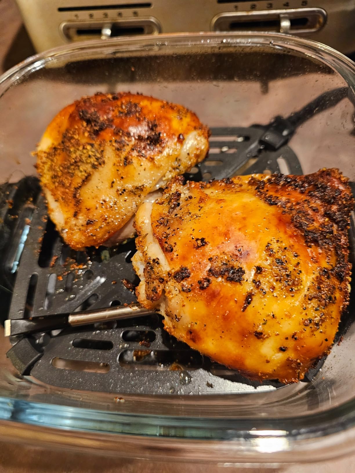 Ninja Crispi Glass Air Fryer, 4-in-1, Green, FN101SG | Max crisp, bake, air fry, recrisp, 450F max, 4 Qt and 6 Cup containers, PFAS-free glass customer photo 1