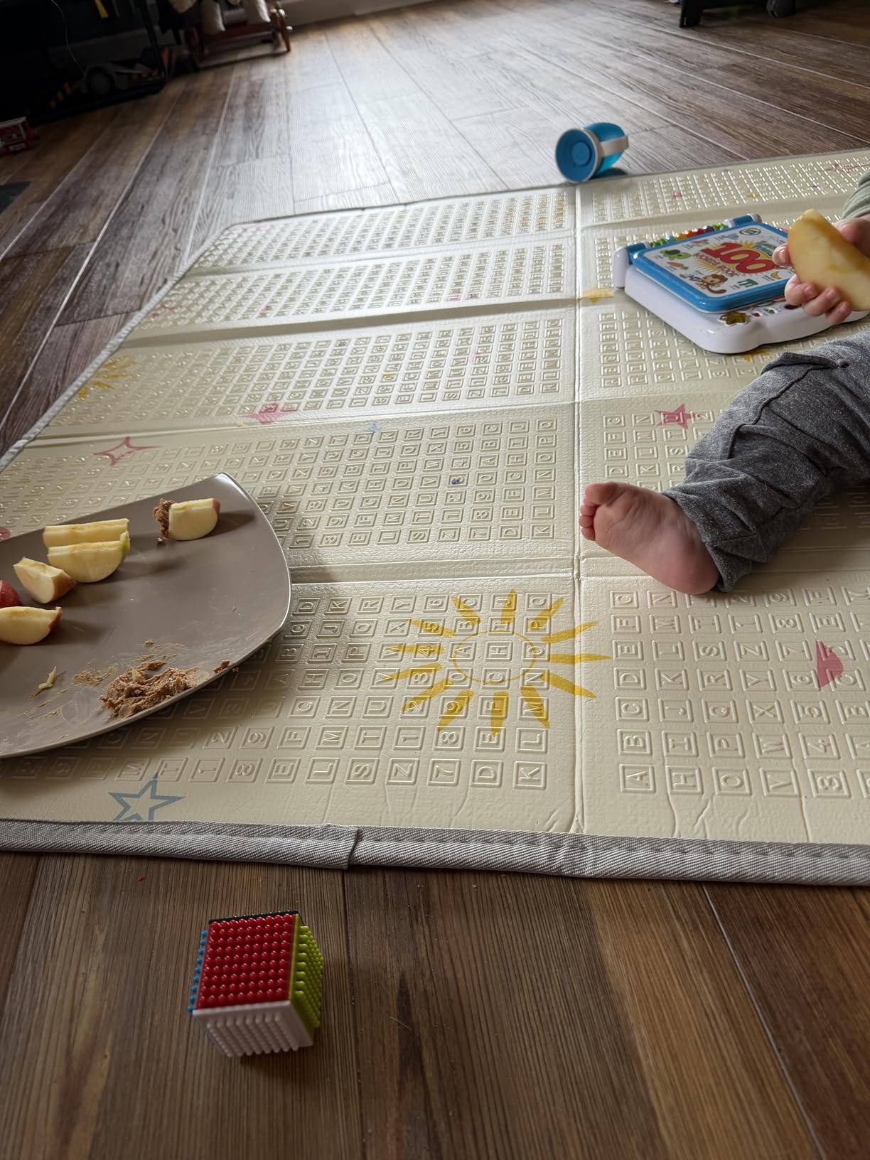 Mallify Baby Play Mat, 50''x50'' Foldable Foam Playmat for Floor, Reversible Activity Play Mat for Playpen, Edge Reinforcement Waterproof Crawling PlayMats for Babies, Infants and Toddlers customer photo 1