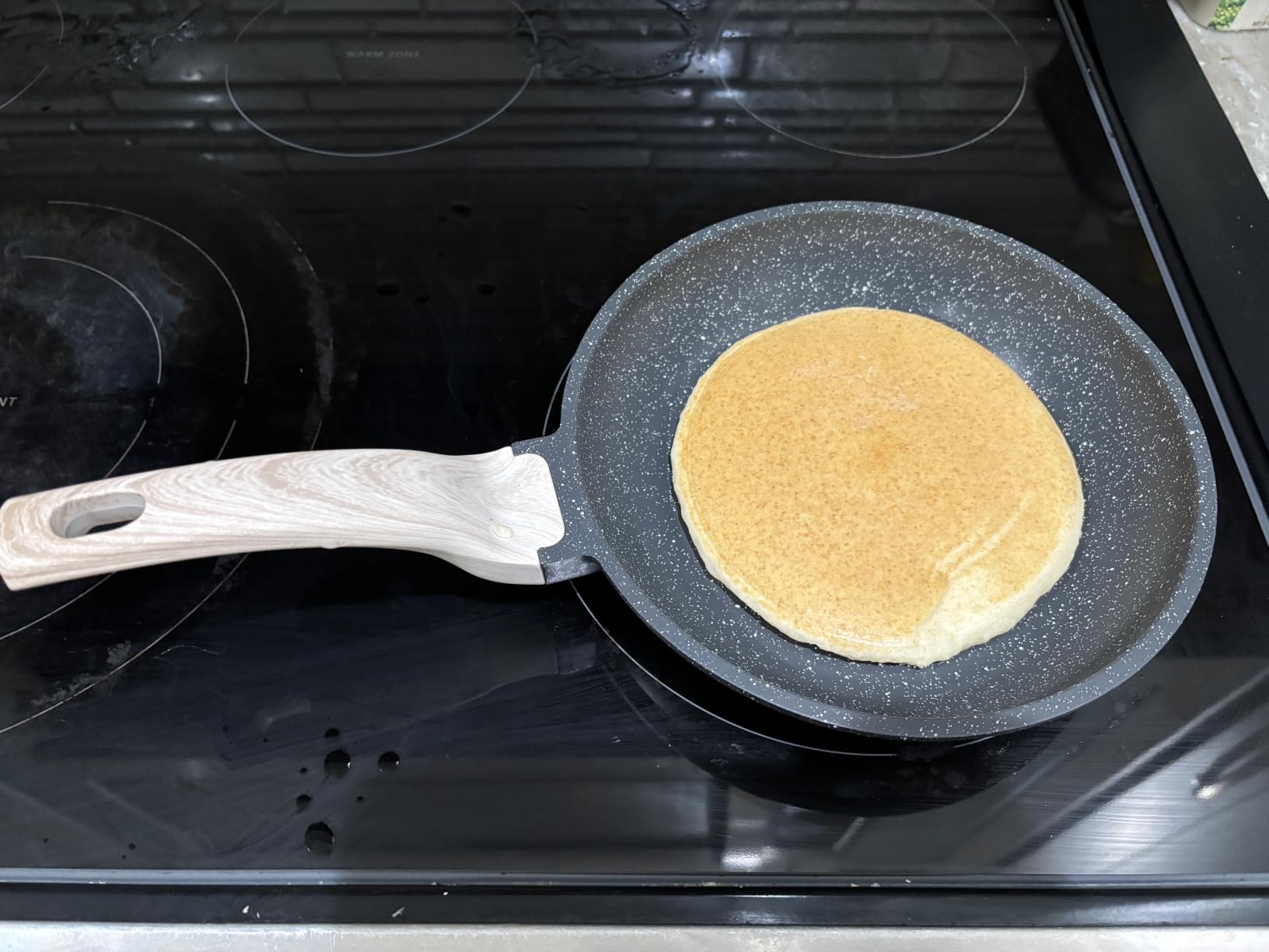 CAROTE 8 Inch Non Stick Frying Pan, Cream White Granite Skillet | Kitchen Healthy Non Toxic Stone Cookware, All-Stovetop Compatible, Cool Handle, Easy to Clean, PFOA Free customer photo 2