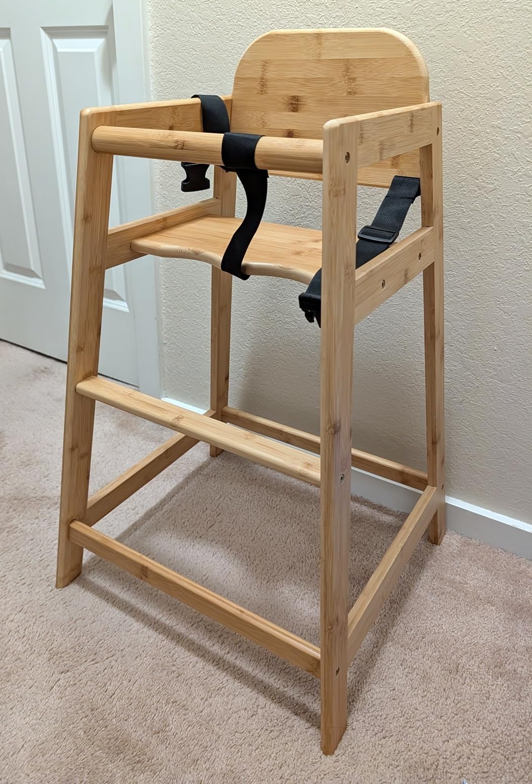 2026 Bamboo High Chair for Baby and Toddler Restaurant, Style Stackable HighChair with Commercial Grade Solid Wood for Dining Table & Kitchen, Compact & Portable Design for Home & Restaurant Use customer photo 1