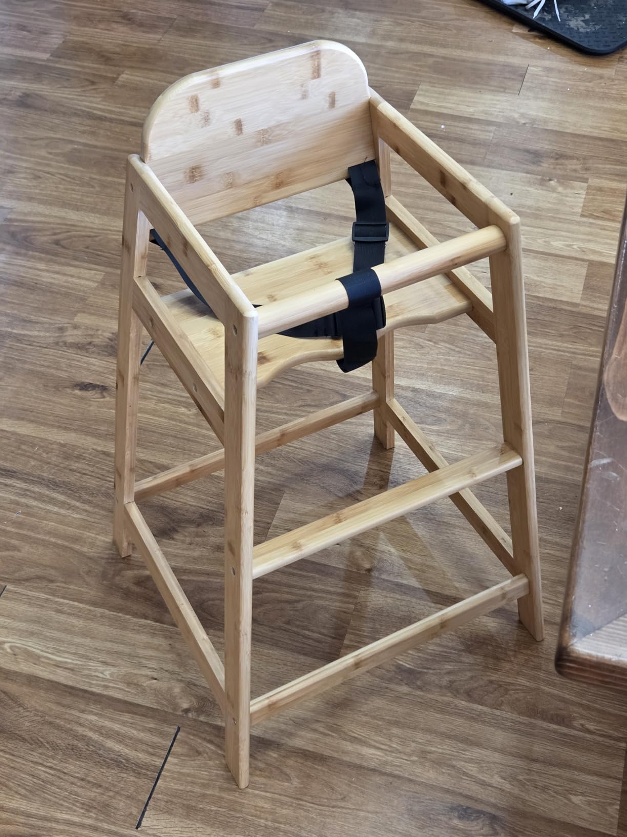 2026 Bamboo High Chair for Baby and Toddler Restaurant, Style Stackable HighChair with Commercial Grade Solid Wood for Dining Table & Kitchen, Compact & Portable Design for Home & Restaurant Use customer photo 2
