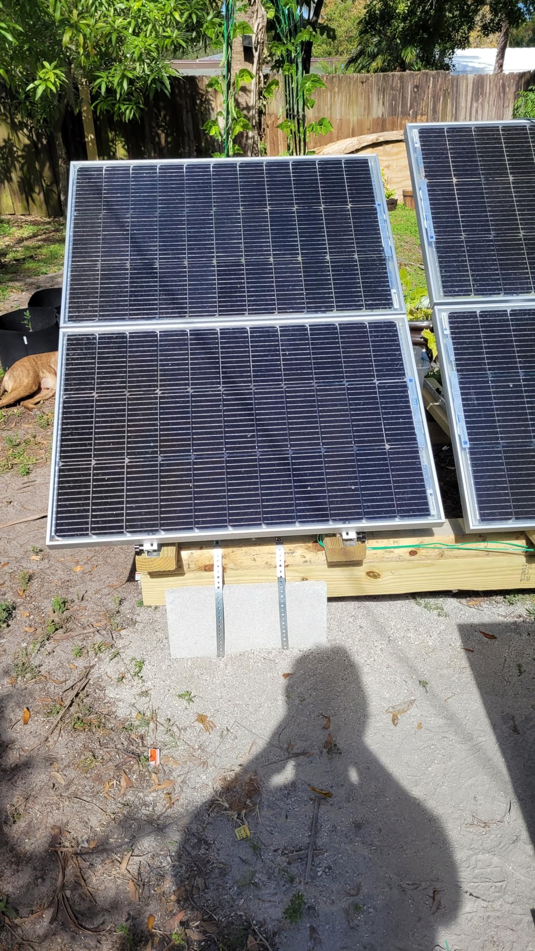 Upgraded 47in 4 Sets Adjustable Solar Panel Tilt Mount Brackets, Foldable Tilt Legs, Support 100 200 300 400 500 Watt Solar Panels 4-8Pcs, Solar Panel Stand for Roof, Off-Grid, RV and Boat customer photo 2
