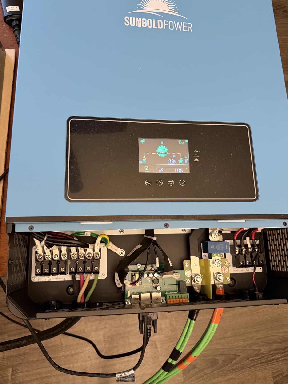 SUNGOLDPOWER 10000W 48V Solar Inverter, Built-in 2 MPPTs, Max 200A Battery Charging, Split Phase AC Input/Output 120V/240V(settable), Pure Sine Wave (WiFi and BMS COMM) UL1741 SPH10048P customer photo 1