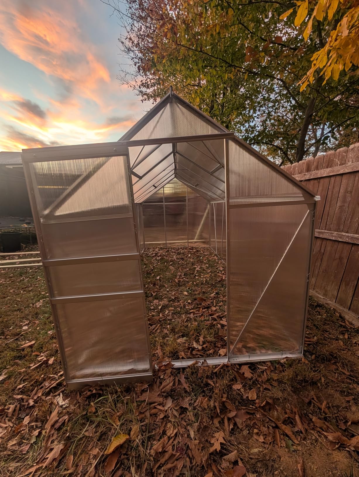 YITAHOME 6x16FT Polycarbonate Greenhouse Large Heavy Duty Green Houses Outdoor Aluminum Greenhouses with Sliding Doors Vent Window Walk-in Greenhouse for Garden Backyard customer photo 2