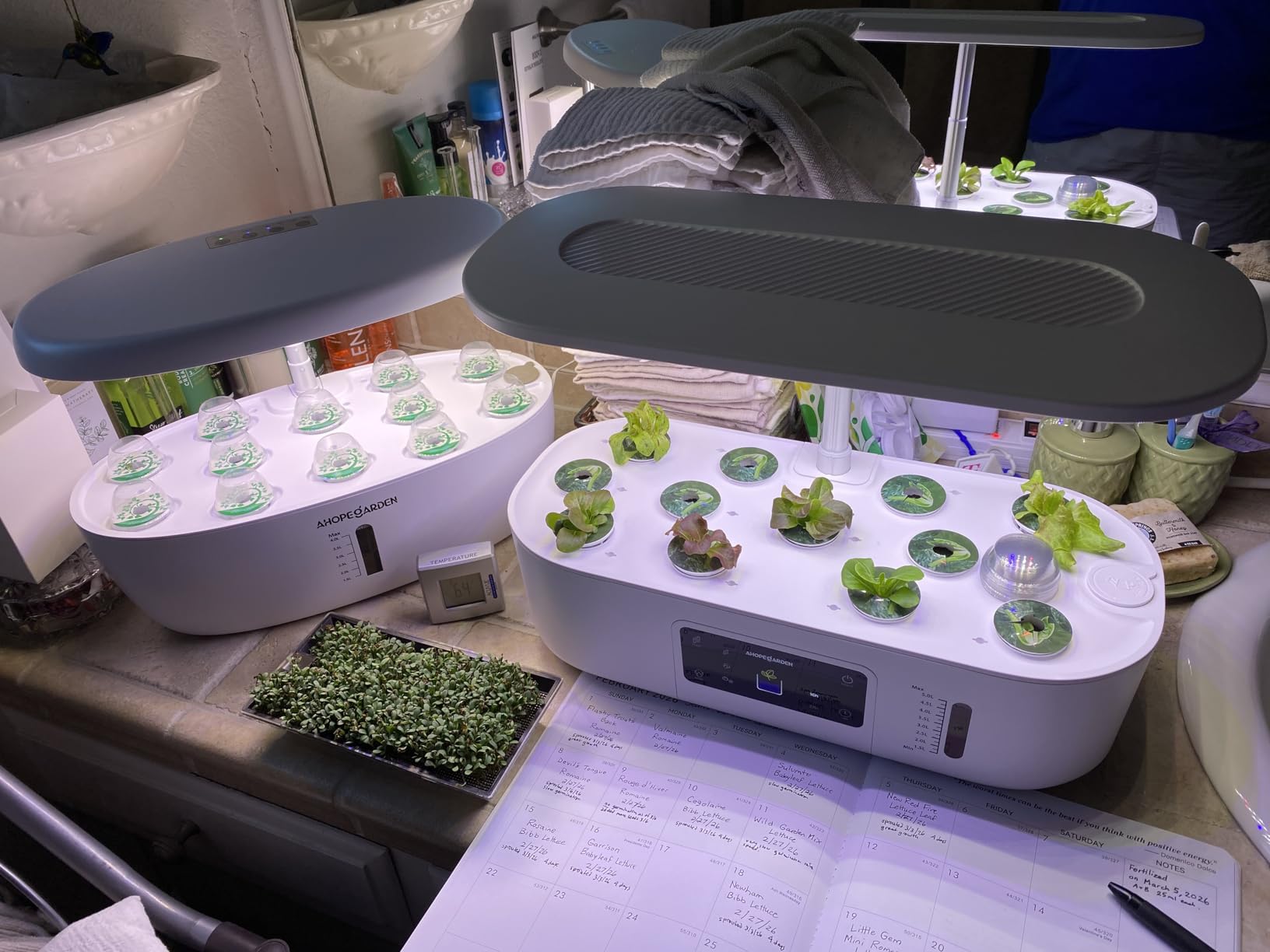 Ahopegarden Hydroponics Growing System, 12 Pods with Touch Control Panel, Indoor Herb Garden with Grow Light, Adjustable Height customer photo 1