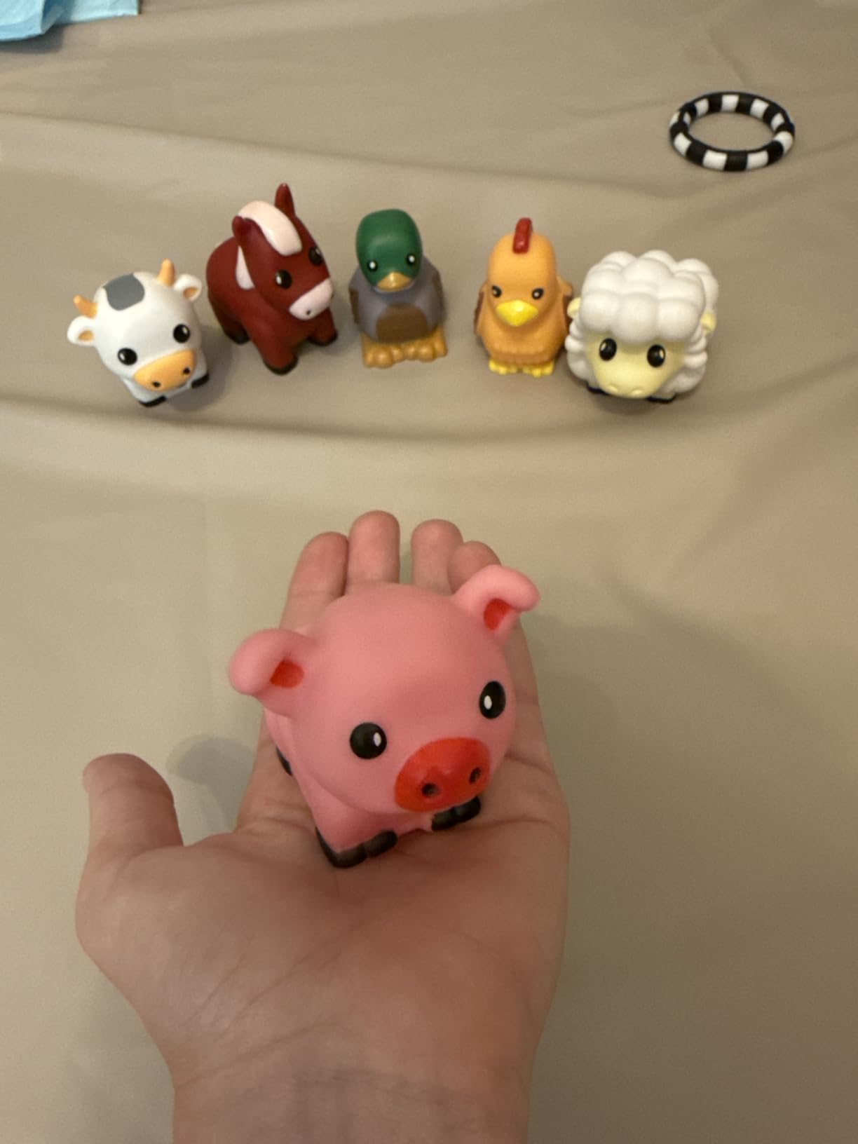 Tub Works Barnyard Mold Free Bath Toys, 6 Pack | Sealed, No Hole Bath Toys Design Keeps Moisture Out | Soft, Squeezable & Float on Water | Farm Animals Baby & Toddler Bathtub Toys | Baby Pool Toys customer photo 1