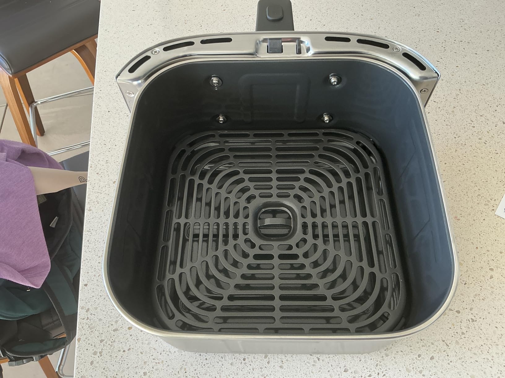 Cosori Iconic Stainless Steel 6.5 Qt Smart Air Fryer, PFAS-Free Ceramic Coating, Max 450°F, Consistent Cooking, Air Fry, Roast, Bake, Dry, Proof, Reheat, Dishwasher-Safe Basket, Chef-Crafted Recipes customer photo 2