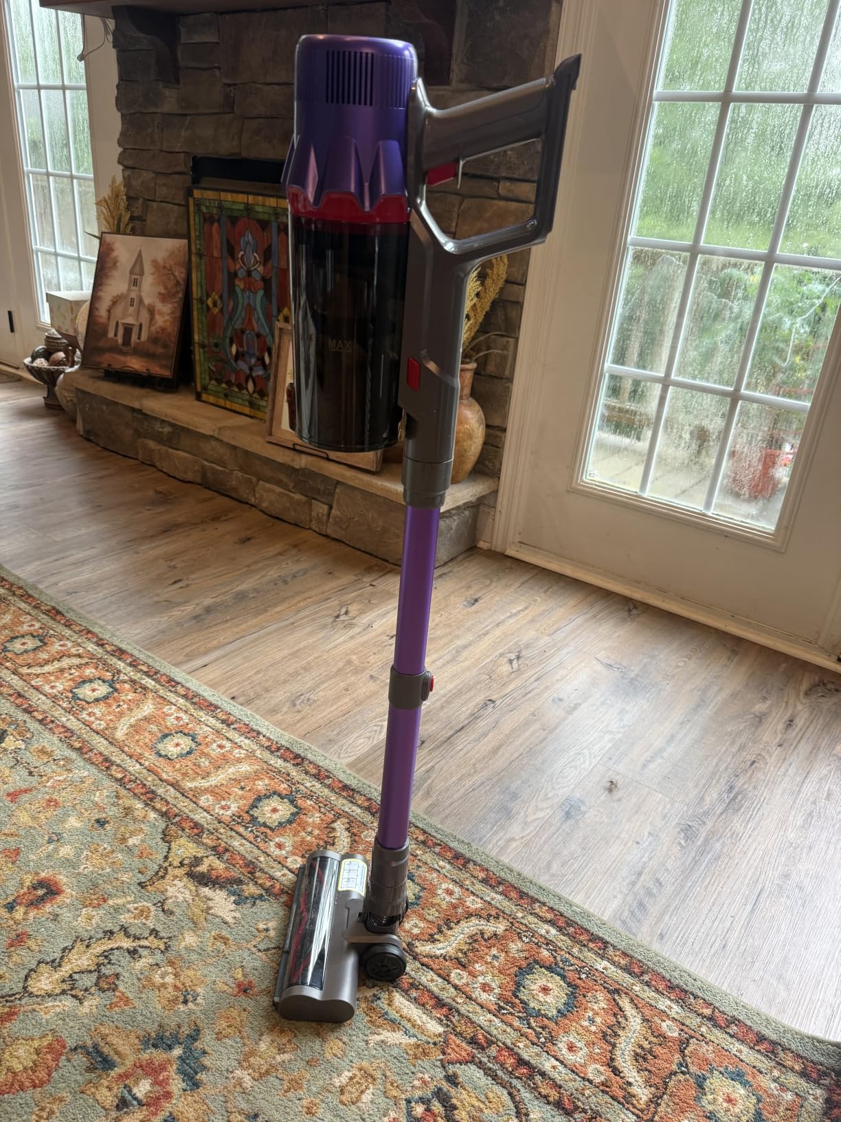 Cordless Vacuum Cleaner for Home - Powerful Stick Vacuum with HEPA Filter, 55-Min Runtime, LED Light, Anti-Tangle Brush, Detachable Battery, Lightweight Vacuum for Pet Hair, Carpets & Hard Floors customer photo 1