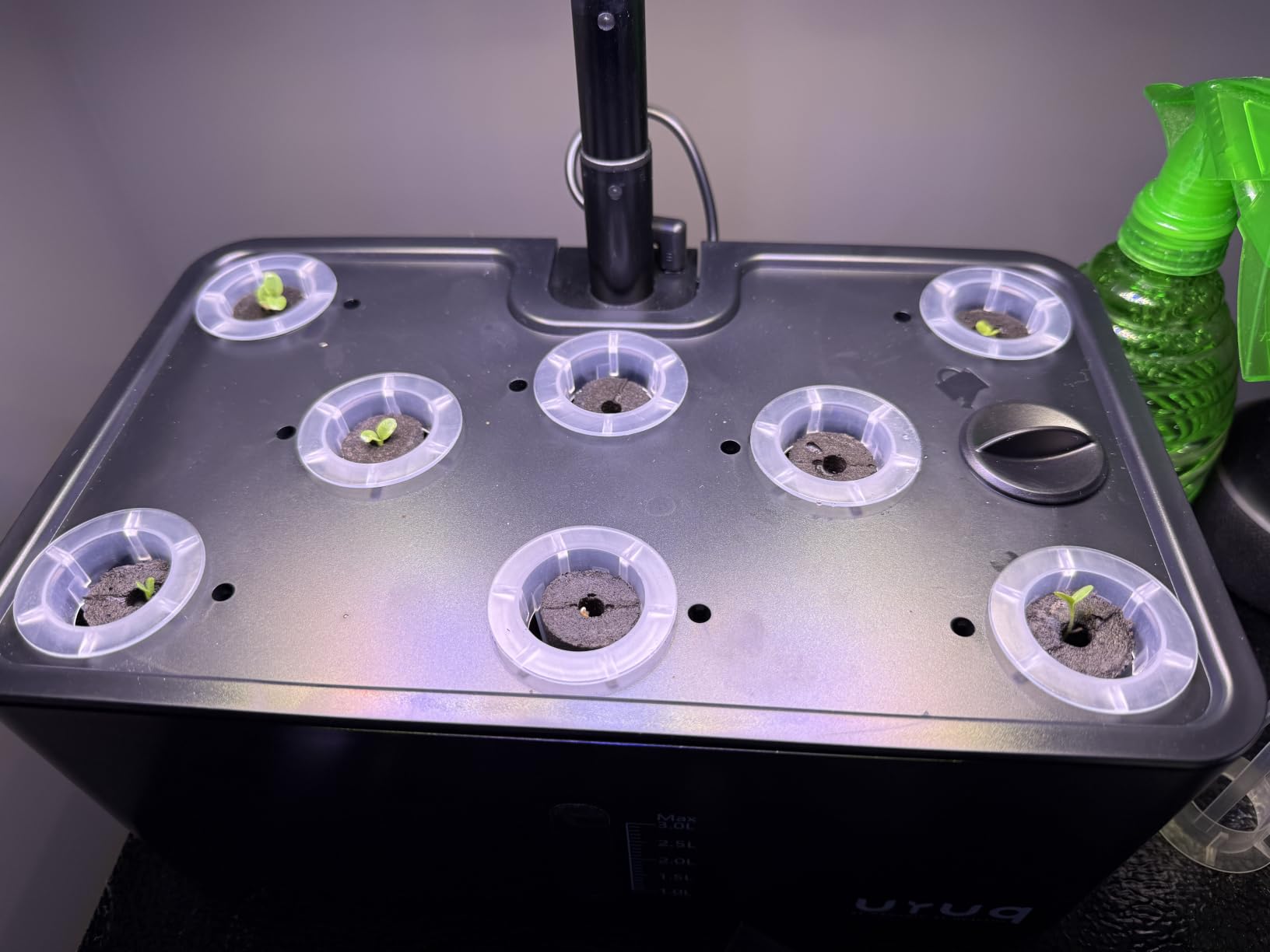URUQ 8 Pods Hydroponics Growing System with LED Grow Light, Quiet Water Pump, Automatic Timer, Adjustable Height customer photo 1