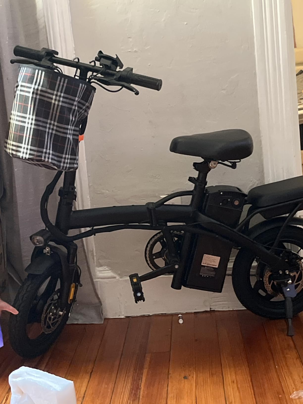Electric Bike for Adults and Teens, 560-740W Motor, 20-25MPH Compact Commuter Folding Ebike, 32 Miles Range, 48V 10Ah Battery, 3-Level Pedal Assist, 14