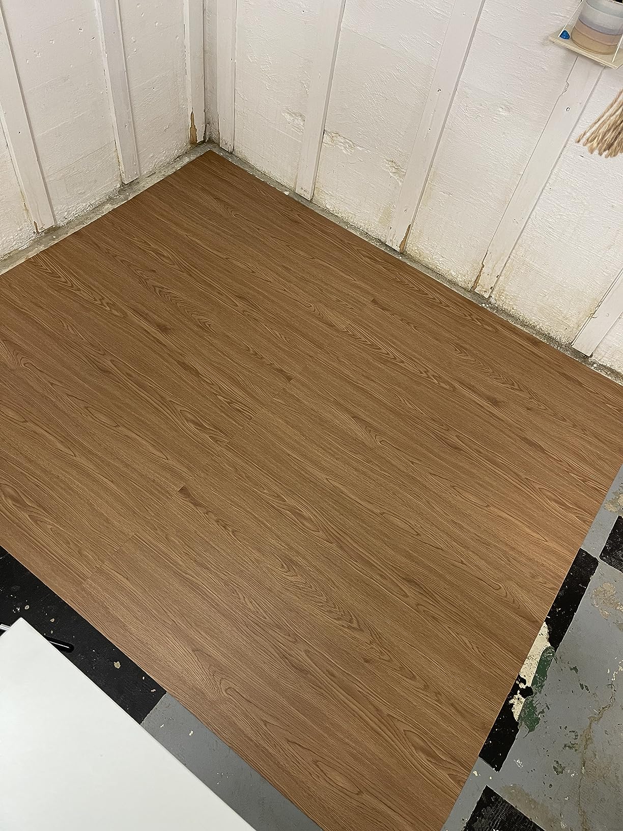 Mysflosy Peel and Stick Floor Tiles, Self-Adhesive Luxury Vinyl Flooring Plank, 6'' x 36'', 36 Pack 54 Sq.Ft, Waterproof DIY Deep Wood Grain Planks Easy to Install for Kitchen, Living Room customer photo 2