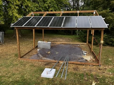 Tandefio Solar Panel Mounting Kit for 12-15 Solar Panels, Panel Kit for Shingle Roof, Adjustable with Clamps, L Shape Brackets, 88 Inch Rails(Silver) customer photo 1