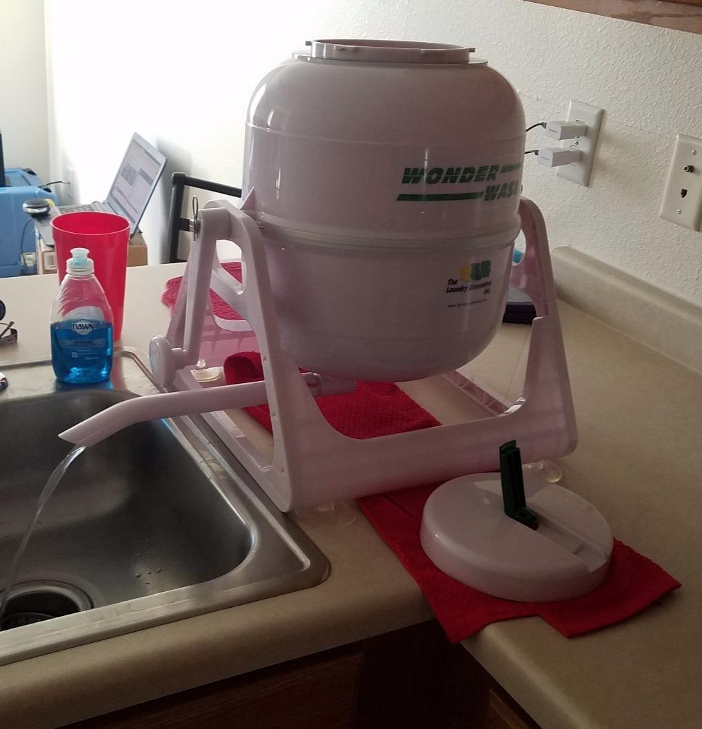 WonderWash Portable Washing Machine for Apartment & Tiny Spaces - Manual Hand Clothes Washer with Retro Design - Clean Laundry Anywhere with Our Countertop, Non-Electric, Small Washer (Transparent) customer photo 2