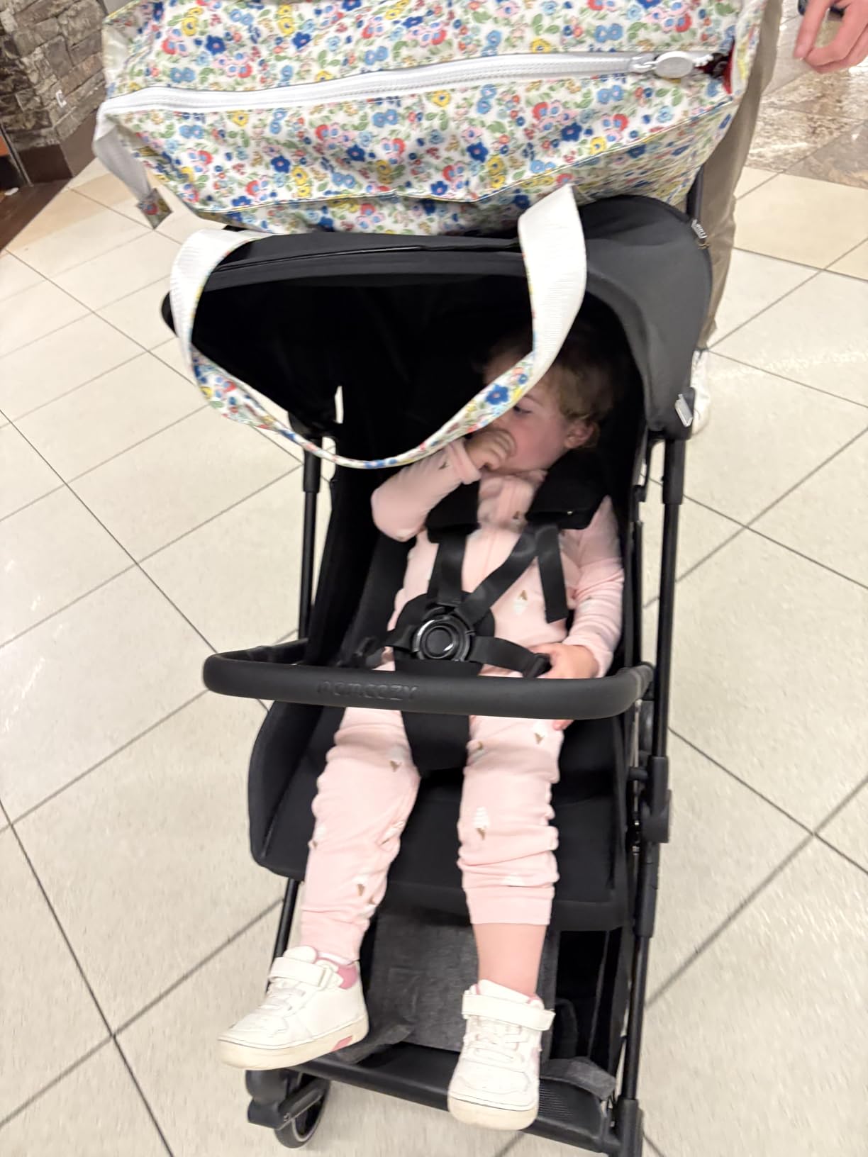 Momcozy TuckGo Ultra-Compact Travel Stroller for Toddlers, Carry-On Ready - Reclining Seat with UPF 50+ Canopy, Adjustable Leg Rest, 33 L Storage and Travel Bag Included customer photo 2