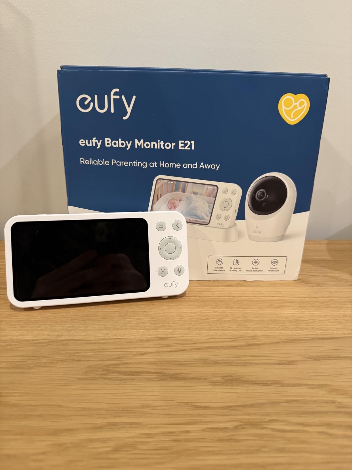 eufy Security Baby Monitor, Hybrid Wi-Fi and No Wi-Fi Connection, 24/7 Recording in app, Pan-Tilt, Portable Camera with Built-in Battery, ANR customer photo 1