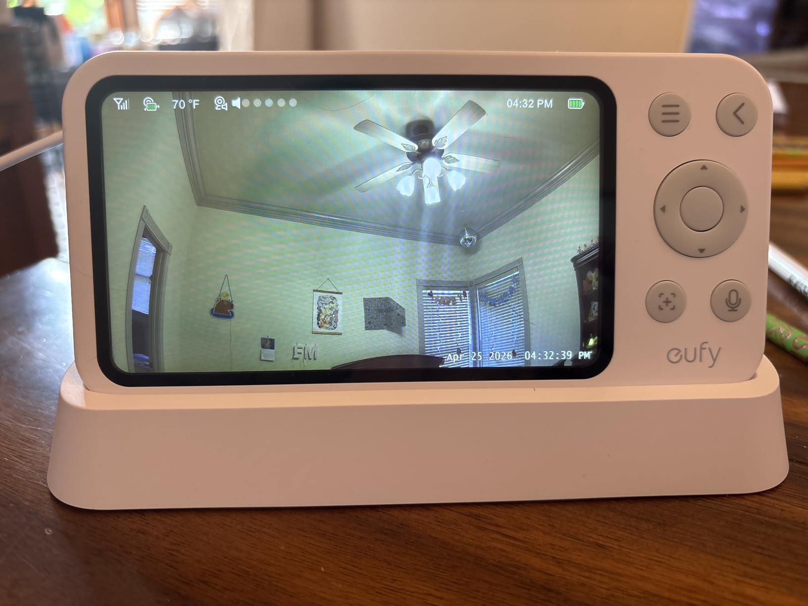 eufy Security Baby Monitor, Hybrid Wi-Fi and No Wi-Fi Connection, 24/7 Recording in app, Pan-Tilt, Portable Camera with Built-in Battery, ANR customer photo 2